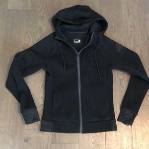 Adidas Black Mesh Hooded Zip Up Jacket